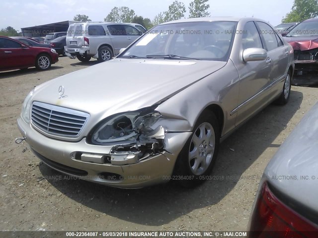 WDBNG75J32A225522 - 2002 MERCEDES-BENZ S 500 GOLD photo 2