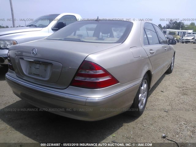 WDBNG75J32A225522 - 2002 MERCEDES-BENZ S 500 GOLD photo 4