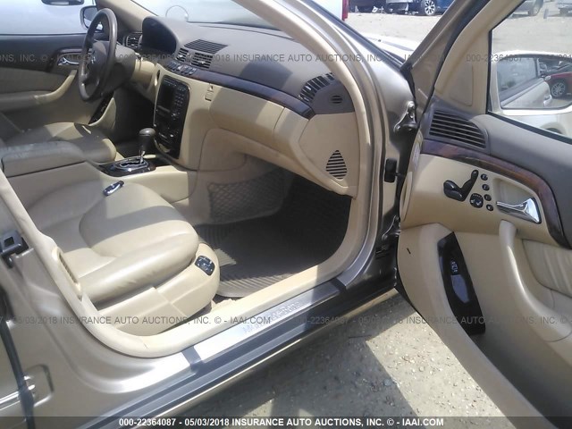 WDBNG75J32A225522 - 2002 MERCEDES-BENZ S 500 GOLD photo 5