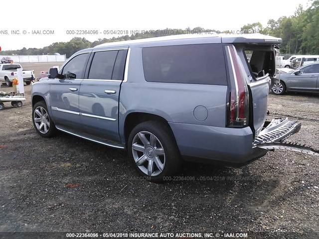 1GYS3HKJ1GR128168 - 2016 CADILLAC ESCALADE ESV LUXURY BLUE photo 3