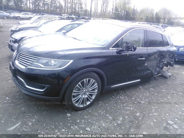 2LMPJ8LR4HBL32604 - 2017 LINCOLN MKX RESERVE Siyah fotoğraf 2