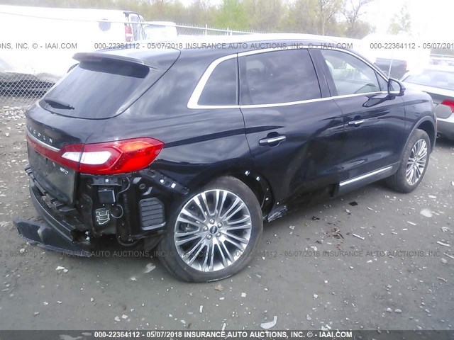 2LMPJ8LR4HBL32604 - 2017 LINCOLN MKX RESERVE BLACK photo 4