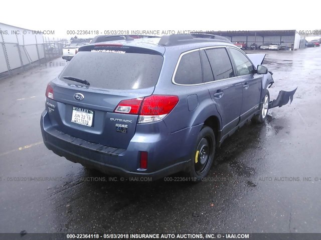 4S4BRBPC5D3232331 - 2013 SUBARU OUTBACK 2.5I LIMITED BLUE photo 4