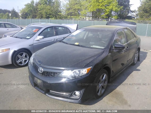 4T1BK1FK2CU521909 - 2012 TOYOTA CAMRY SE/XLE BLACK photo 2