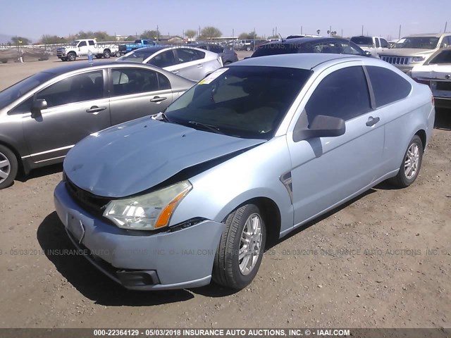 1FAHP33N88W288310 - 2008 FORD FOCUS SE/SEL/SES Light Blue photo 2