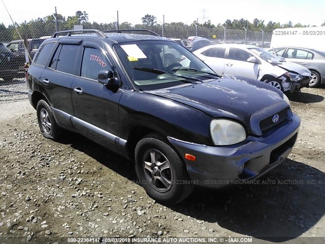 KM8SC13E83U568602 - 2003 HYUNDAI SANTA FE GLS/LX BLACK photo 1