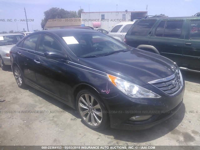 5NPEC4AB6DH534181 - 2013 HYUNDAI SONATA SE/LIMITED BLUE photo 1