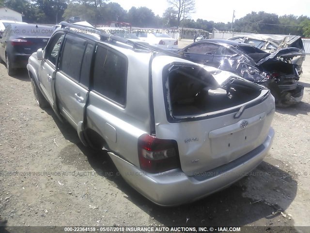 JTEDP21A040016524 - 2004 TOYOTA HIGHLANDER LIMITED SILVER photo 3