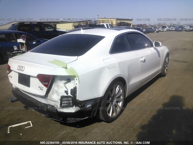 WAUVFAFR2BA038579 - 2011 AUDI A5 PRESTIGE WHITE photo 4