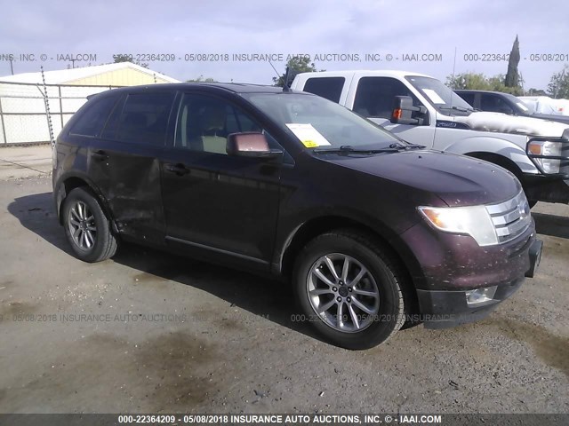 2FMDK38C19BA92223 - 2009 FORD EDGE SEL MAROON photo 1