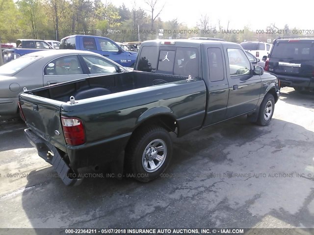 1FTYR44E02PB11924 - 2002 FORD RANGER SUPER CAB GREEN photo 4