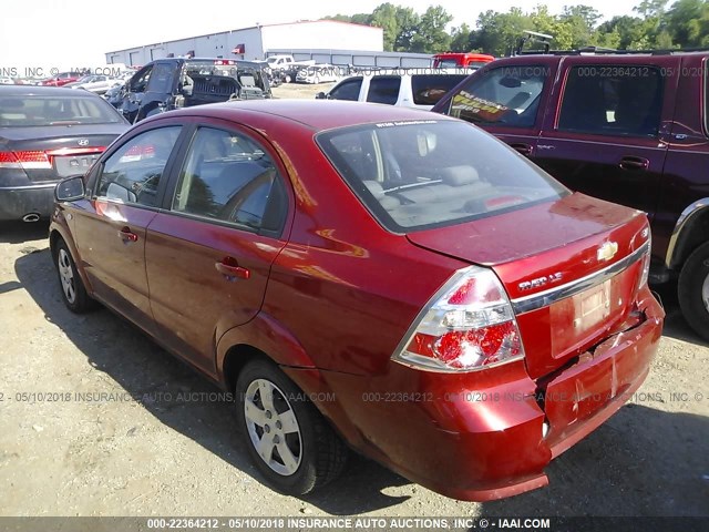 KL1TD56698B279045 - 2008 CHEVROLET AVEO LS RED photo 3