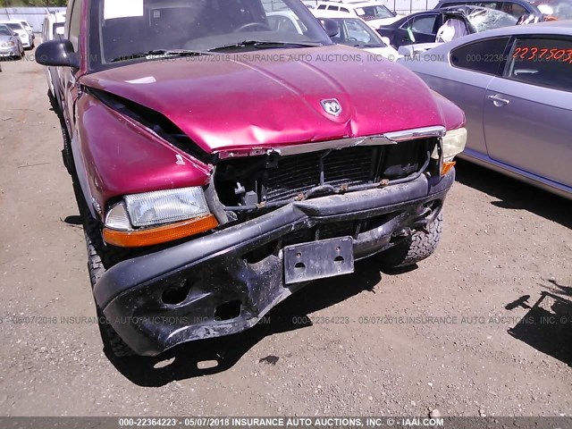 1B7GG22Y5XS161693 - 1999 DODGE DAKOTA RED photo 6