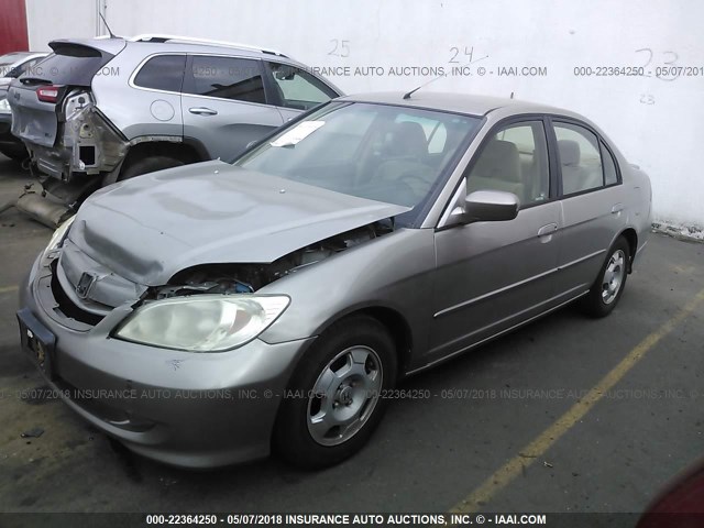 JHMES95694S015316 - 2004 HONDA CIVIC HYBRID SILVER photo 2