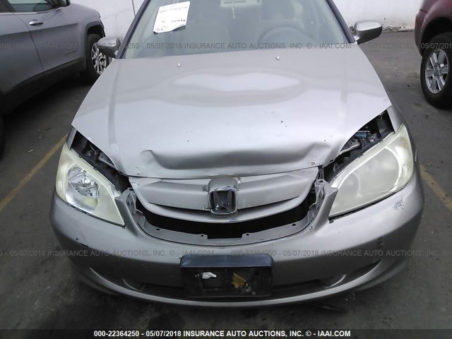 JHMES95694S015316 - 2004 HONDA CIVIC HYBRID SILVER photo 6