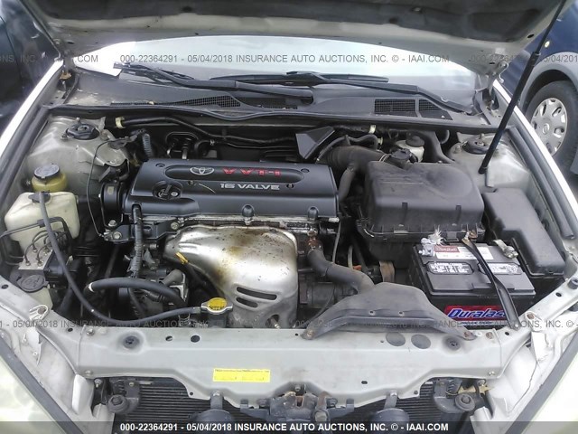 4T1BE32K93U771124 - 2003 TOYOTA CAMRY LE/XLE/SE SILVER photo 10