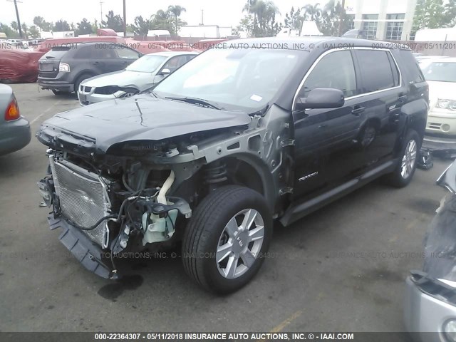 2GKALMEK1D6154036 - 2013 GMC TERRAIN SLE BLACK photo 2