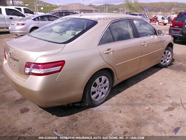 4T1BF3EK9BU672651 - 2011 TOYOTA CAMRY SE/LE/XLE GOLD photo 4