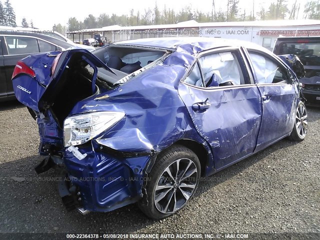 2T1BURHEXJC010902 - 2018 TOYOTA COROLLA L/LE/XLE/SE/XSE BLUE photo 4