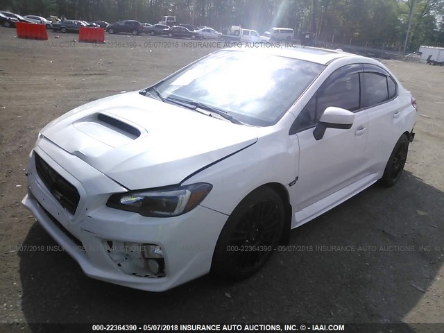 JF1VA1D68F9821574 - 2015 SUBARU WRX PREMIUM WHITE photo 2