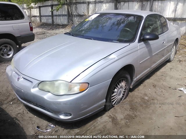 2G1WW12E129280942 - 2002 CHEVROLET MONTE CARLO LS SILVER photo 2