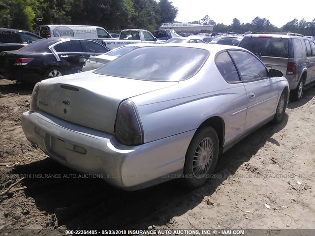 2G1WW12E129280942 - 2002 CHEVROLET MONTE CARLO LS SILVER photo 4