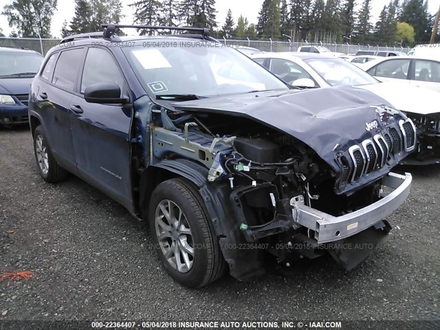 1C4PJLAB8GW207627 - 2016 JEEP CHEROKEE SPORT BLUE photo 1