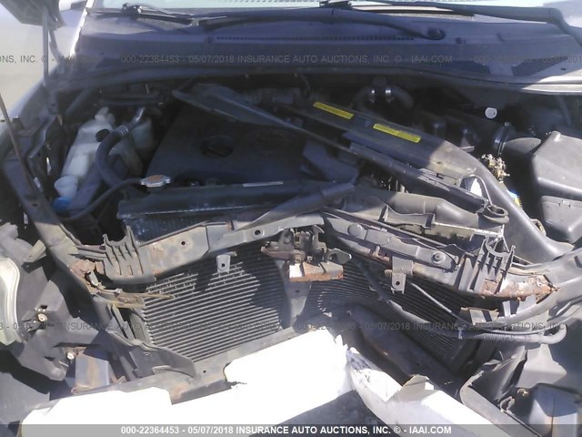 5N1BV28U64N360911 - 2004 NISSAN QUEST S/SE/SL SILVER photo 10