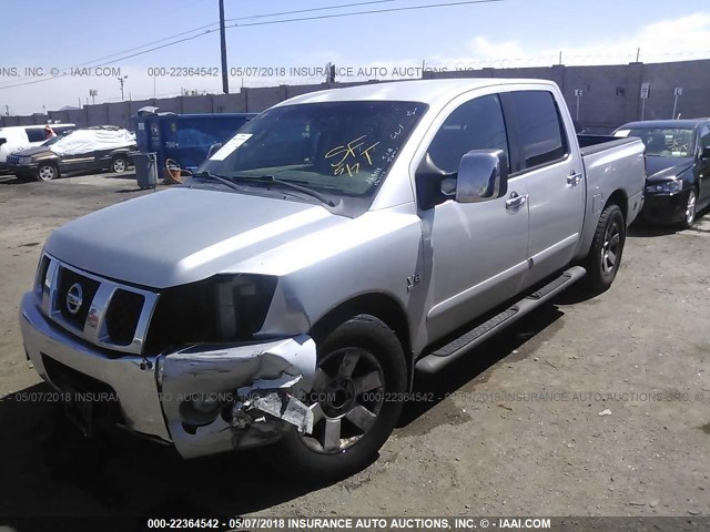 1N6AA07A44N554910 - 2004 NISSAN TITAN XE/SE/LE SILVER photo 2