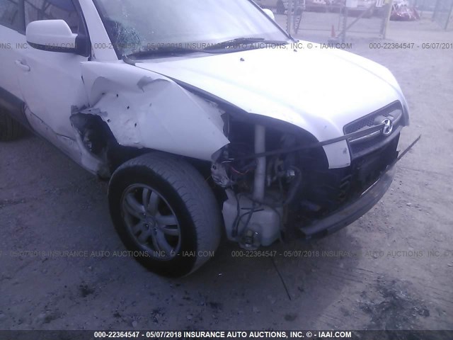 KM8JN12D86U333426 - 2006 HYUNDAI TUCSON GLS/LIMITED WHITE photo 6