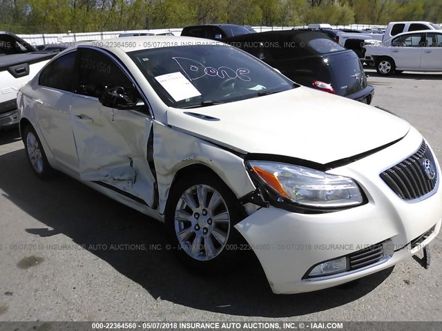 2G4GR5ER5D9134647 - 2013 BUICK REGAL CREAM photo 1