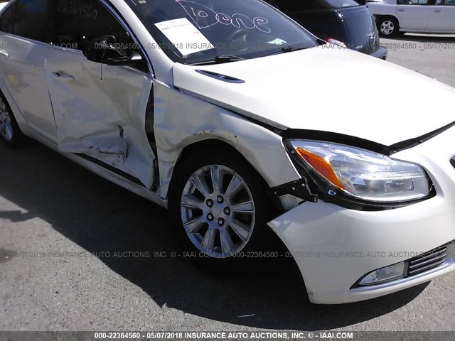 2G4GR5ER5D9134647 - 2013 BUICK REGAL CREAM photo 6