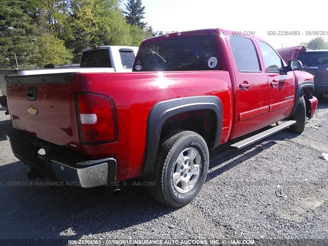 3GCEK13M88G124562 - 2008 CHEVROLET SILVERADO K1500 RED photo 4