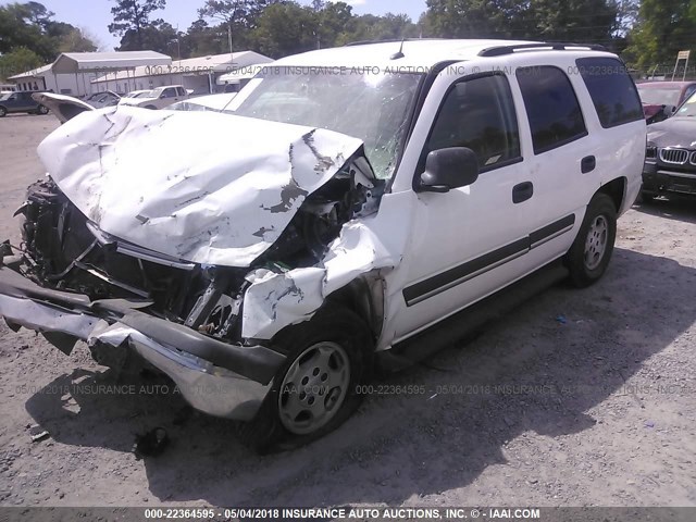 1GNEC13T95R137439 - 2005 CHEVROLET TAHOE C1500 WHITE photo 2