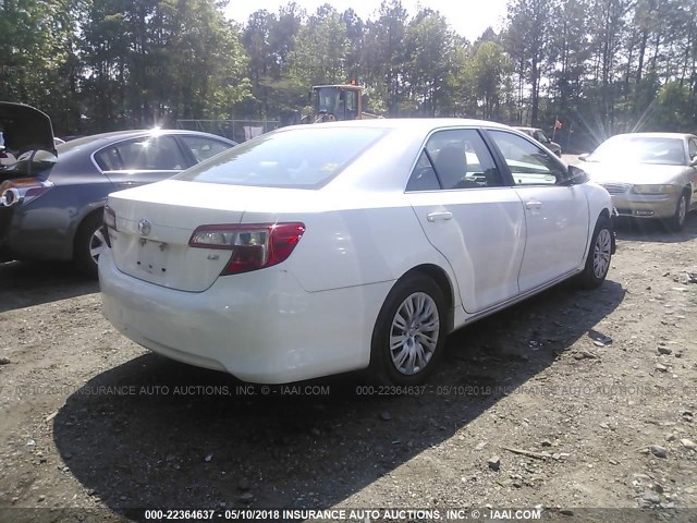 4T4BF1FK0CR227726 - 2012 TOYOTA CAMRY SE/LE/XLE WHITE photo 4