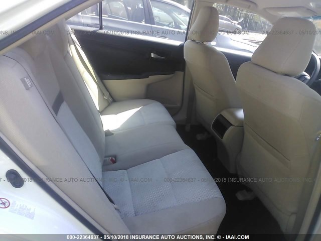 4T4BF1FK0CR227726 - 2012 TOYOTA CAMRY SE/LE/XLE WHITE photo 8