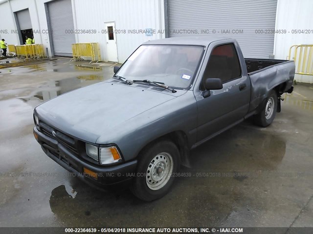 4TARN81A7NZ004303 - 1992 TOYOTA PICKUP 1/2 TON SHORT WHEELBASE STB GRAY photo 2