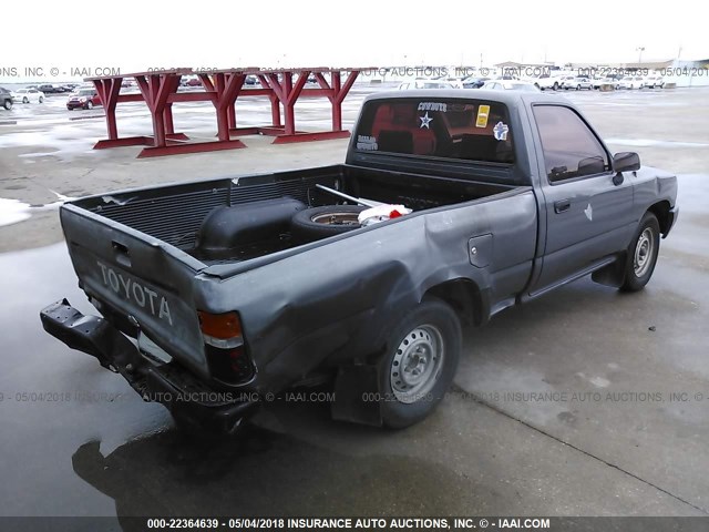 4TARN81A7NZ004303 - 1992 TOYOTA PICKUP 1/2 TON SHORT WHEELBASE STB GRAY photo 4