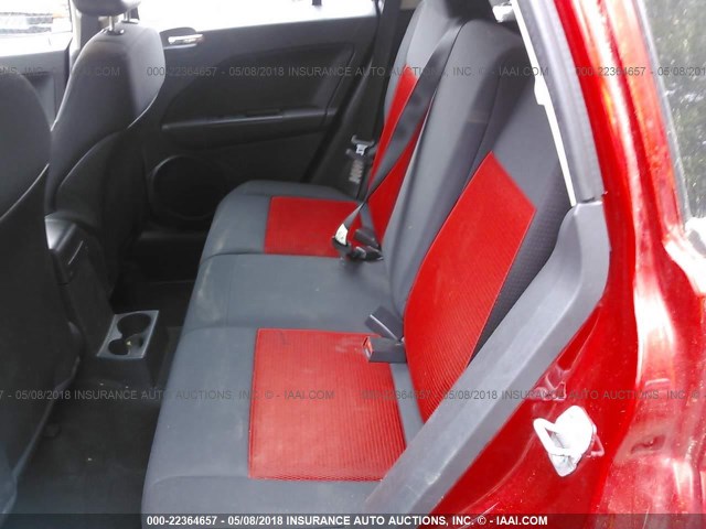 1B3HB48B18D539100 - 2008 DODGE CALIBER SXT RED photo 8