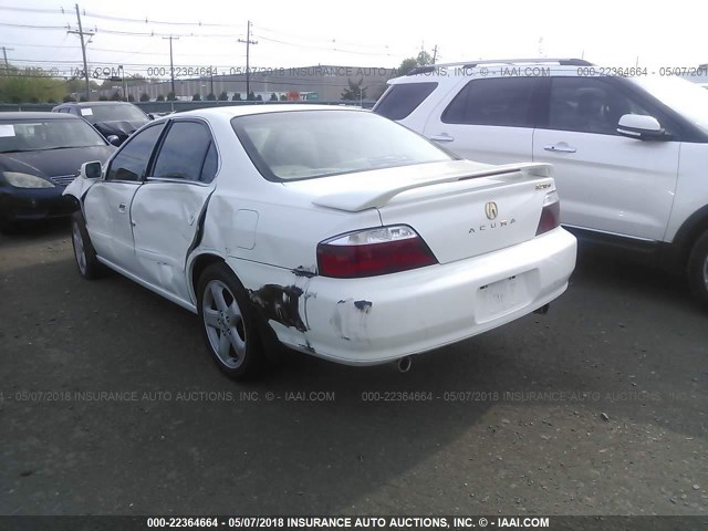 19UUA56853A046285 - 2003 ACURA 3.2TL TYPE-S WHITE photo 3