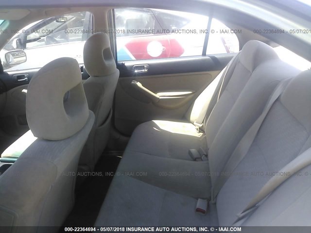 JHMES96613S001245 - 2003 HONDA CIVIC HYBRID BLUE photo 8