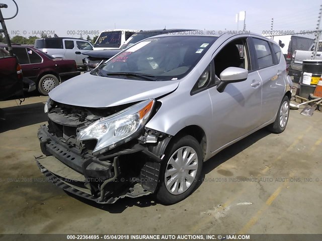 3N1CE2CP8GL366422 - 2016 NISSAN VERSA NOTE S/S PLUS/SV/SL/SR SILVER photo 2
