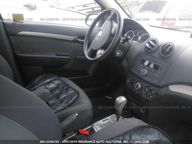 KL1TD56677B129062 - 2007 CHEVROLET AVEO LS BLUE photo 5