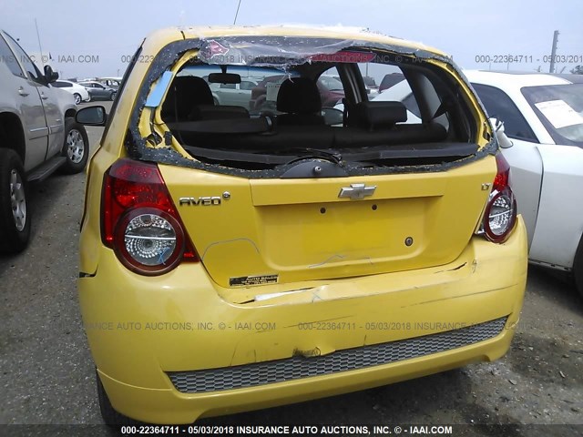 KL1TD6DE0BB149579 - 2011 CHEVROLET AVEO LS/LT YELLOW photo 6