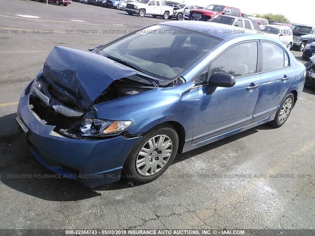 2HGFA1F38BH547189 - 2011 HONDA CIVIC VP BLUE photo 2