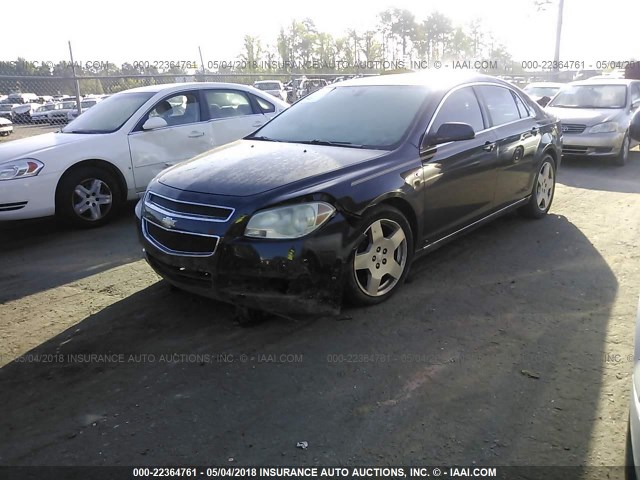 1G1ZJ577X8F211342 - 2008 CHEVROLET MALIBU 2LT BLACK photo 2