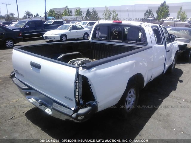 5TFTX4CN5BX005695 - 2011 TOYOTA TACOMA ACCESS CAB WHITE photo 4