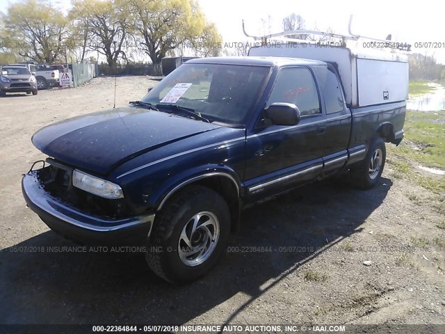 1GCDT19W1Y8154641 - 2000 CHEVROLET S TRUCK S10 Dark Blue photo 2