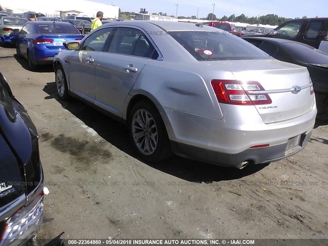 1FAHP2F89DG217542 - 2013 FORD TAURUS LIMITED SILVER photo 3