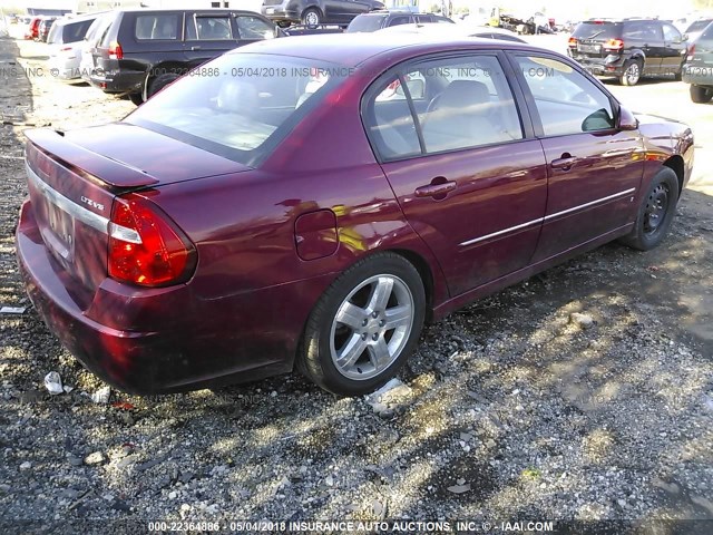 1G1ZU57N17F114342 - 2007 CHEVROLET MALIBU LTZ ბურგუნდია ფოტო 4